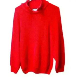VTG Crazy Horse Red Knit Sweater sz Lg
